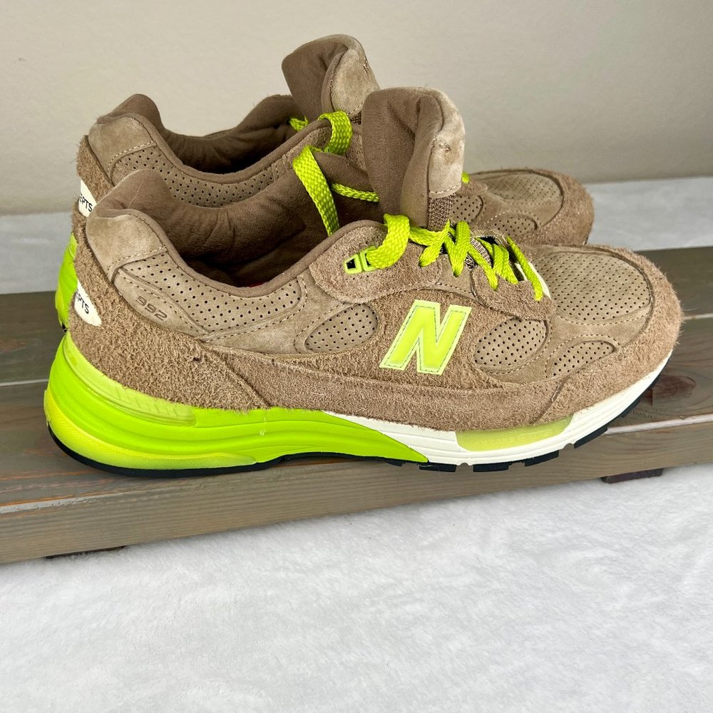 New Balance 992 Concepts X Low Hanging Fruit - Tan/Lime, Size 11.5 - Rare Find!